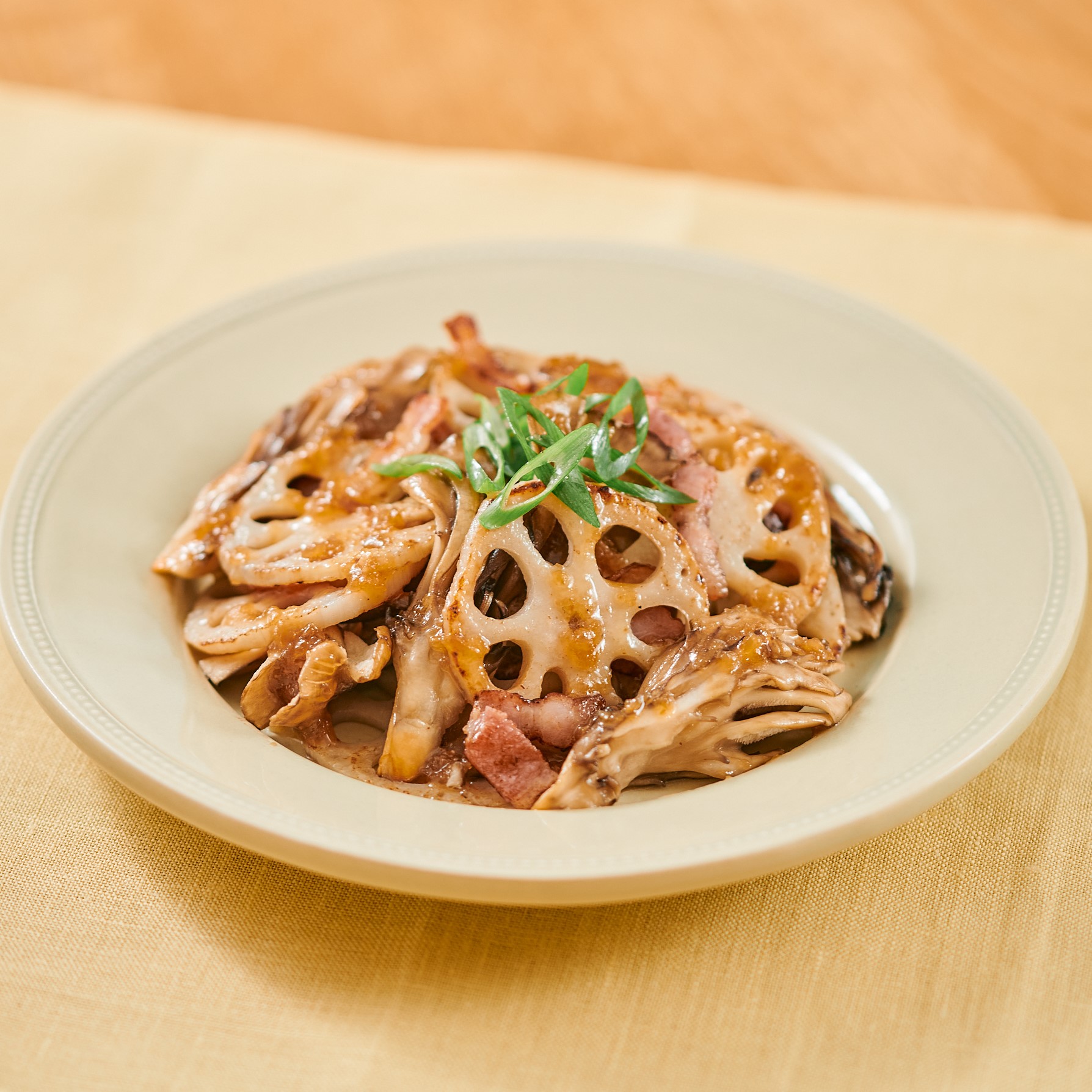 れんこんとまいたけの焼きマリネ